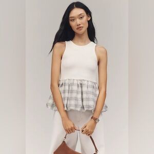 NEW. Anthropologie Bubble Hem Top. NWT